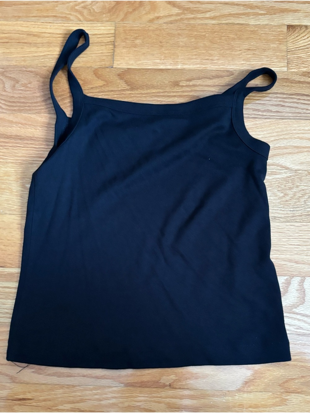Zara Black Slim-Strap Cami Top